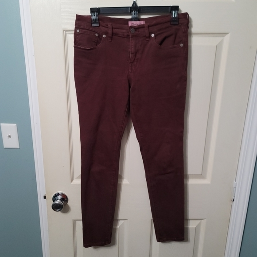 Madewell Women's Burgundy Skinny Jeans Size 28. Good PreOwned Condition.‎